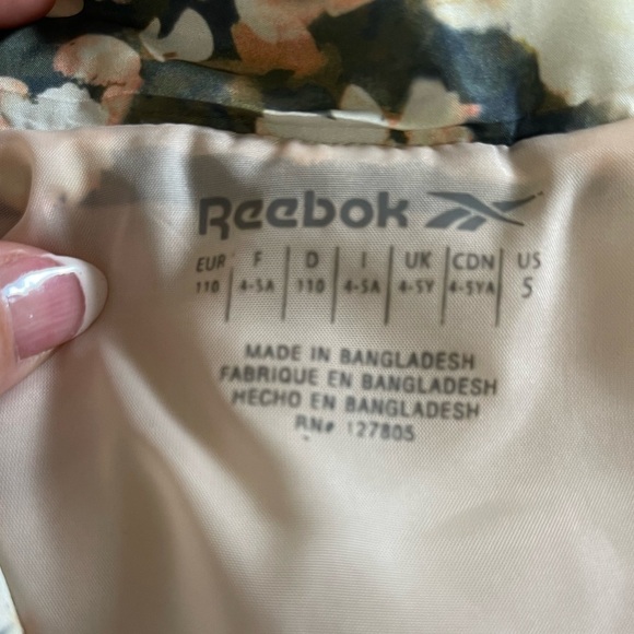 Girls Reebok Floral Down Vest Size 5 - Picture 4 of 5